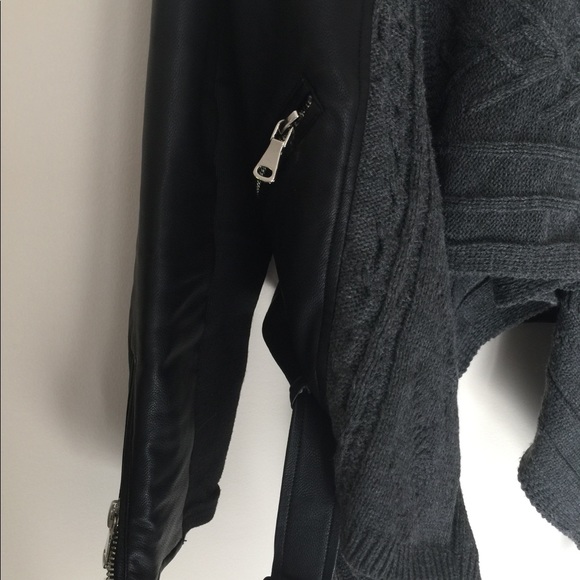 FATE sz L faux leather biker jacket - Picture 3 of 7